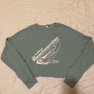 Beachcomber Large Sea Foam Green Cropped Crewneck Sweatshirt